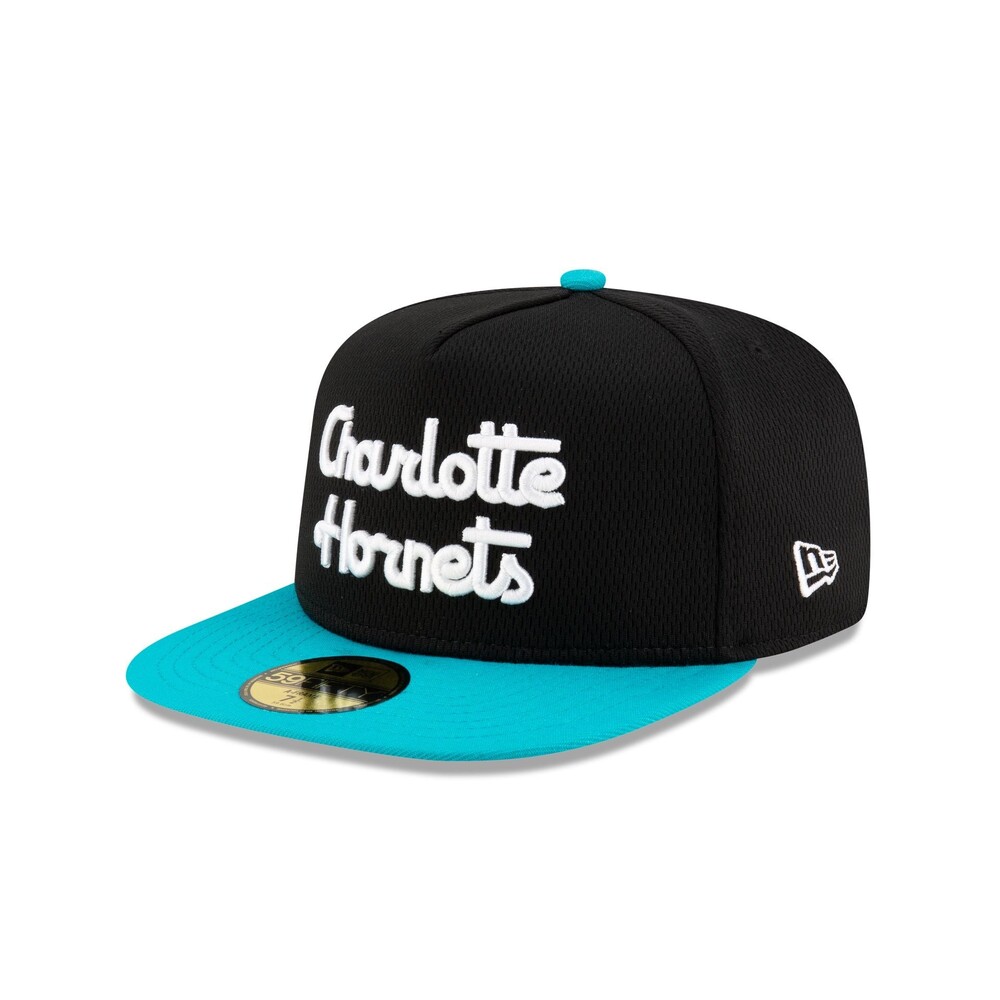 New Era Charlotte Hornets Dashmark Mesh 59FIFTY A-Frame Fitted Hat - Size 7 3/8